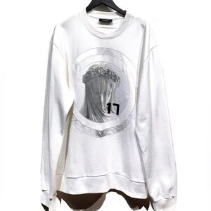 Givenchy White Satin Insert Virgin Mary 17 Sweatshirt